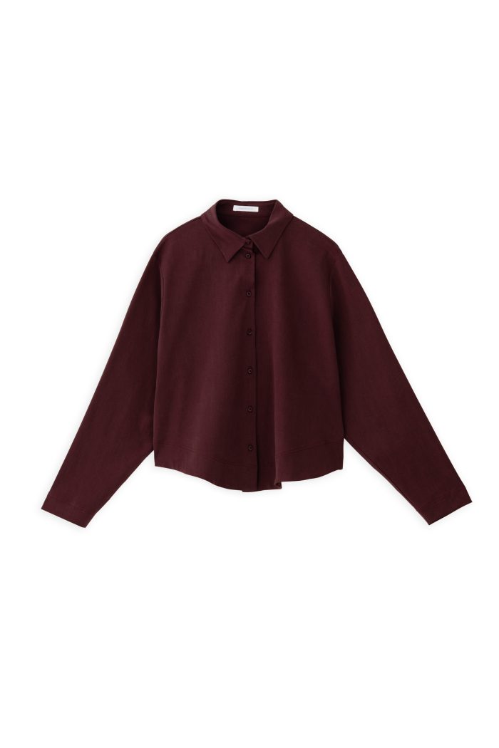 PHILOSOPHY TWILL STRECH CROPPED SHIRT