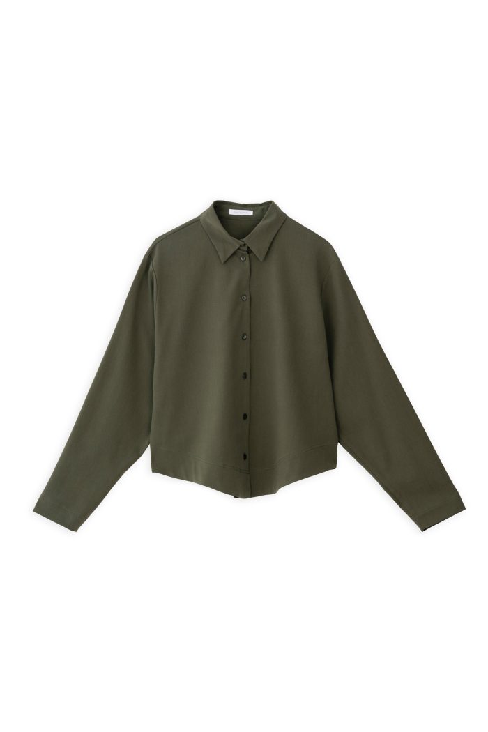PHILOSOPHY TWILL STRECH CROPPED SHIRT
