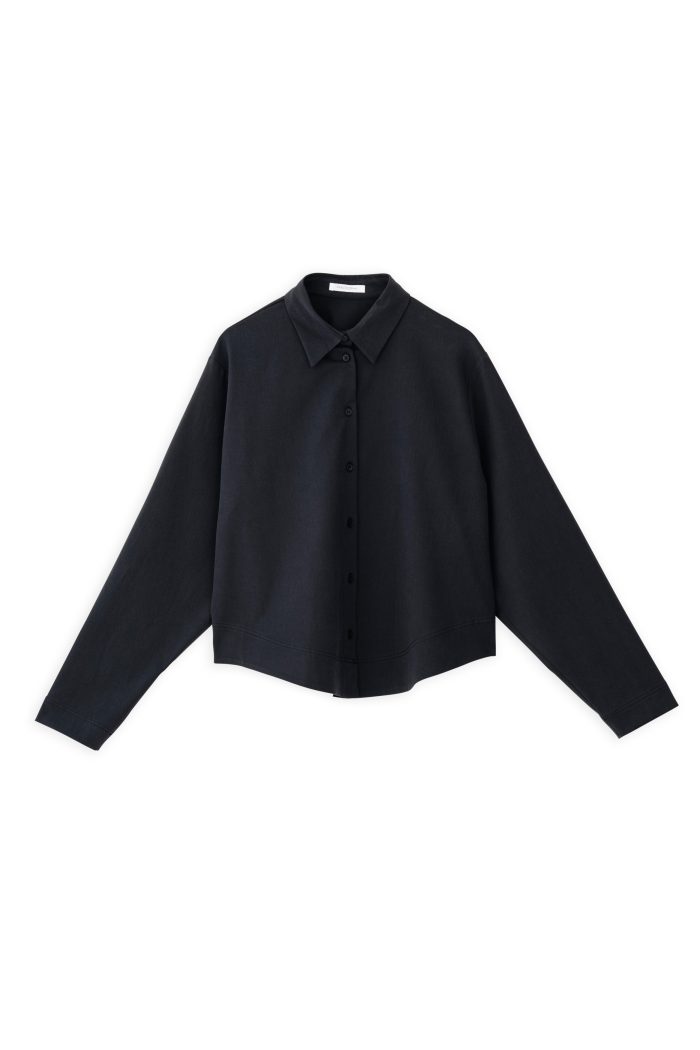 PHILOSOPHY TWILL STRECH CROPPED SHIRT