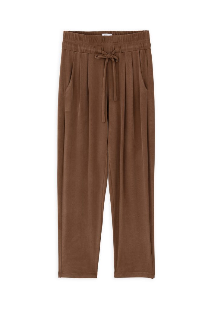 PHILOSOPHY  RIB SANDWASHED PLEATED PANTS