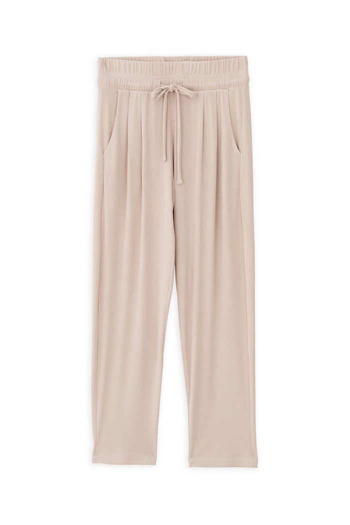 PHILOSOPHY  RIB SANDWASHED PLEATED PANTS
