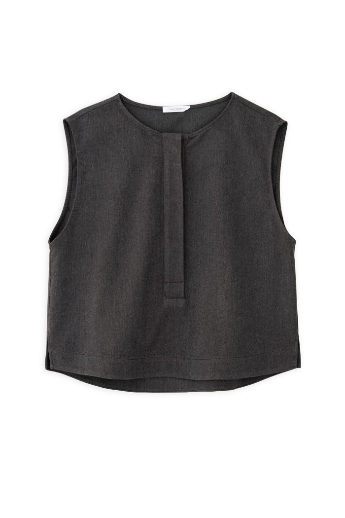 PHILOSOPHY TWILL T/R CROPPED TOP