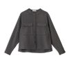 PHILOSOPHY TWILL T/R CROPPED SHIRT