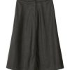 PHILOSOPHY LEATHER MIDI SKIRT