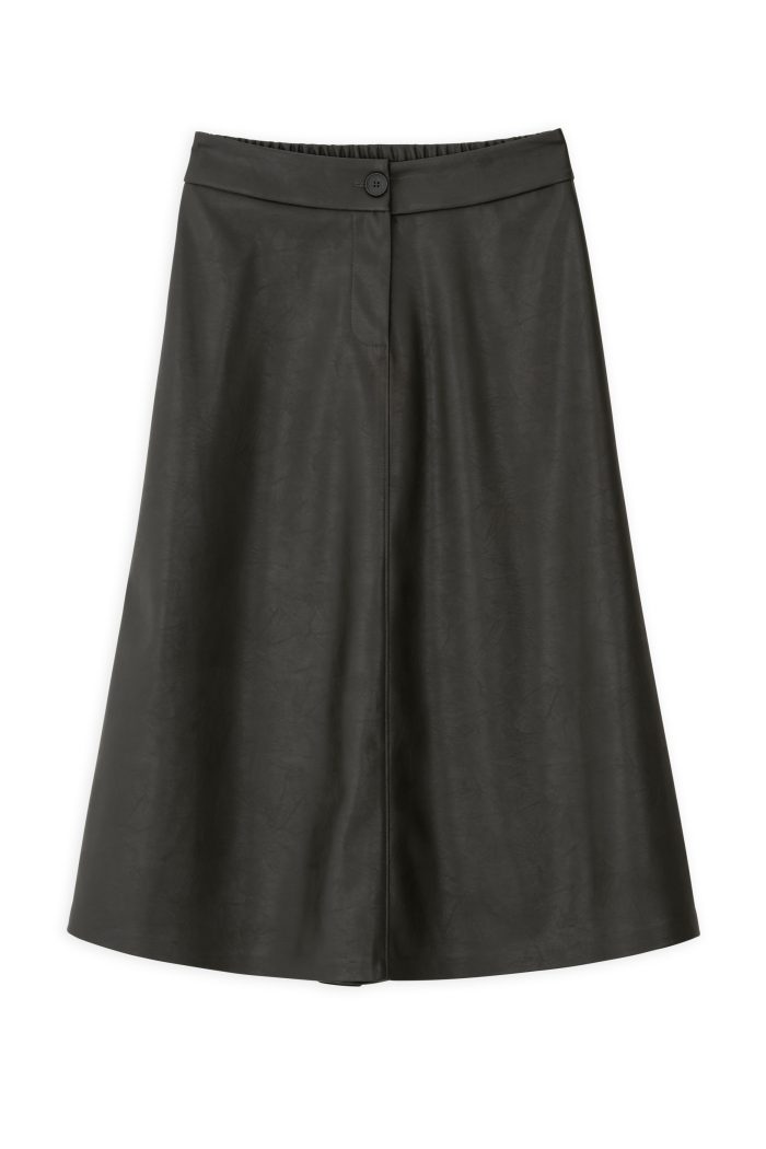 PHILOSOPHY LEATHER MIDI SKIRT