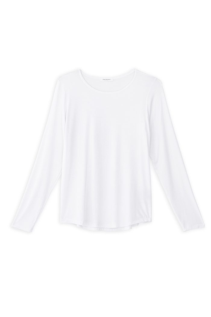 PHILOSOPHY  LYOCELL JERSEY ROUND NECK  TOP