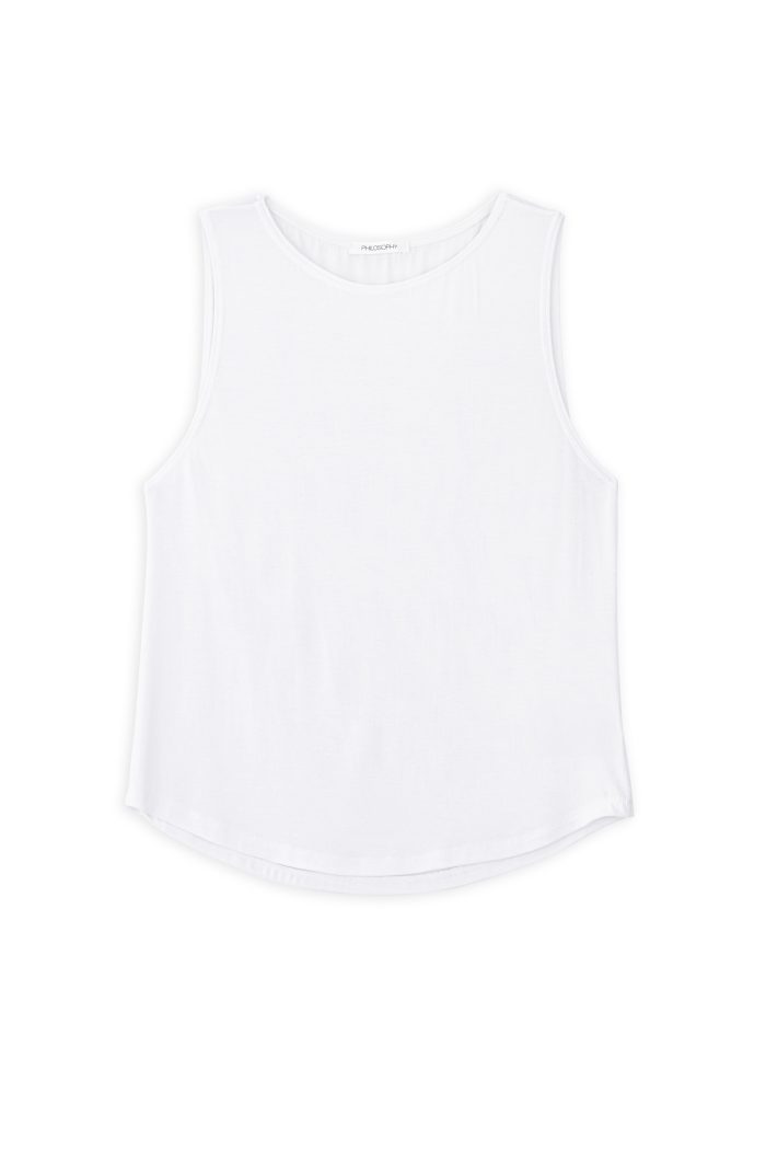 PHILOSOPHY LYOCELL JERSEY CROPPED TOP