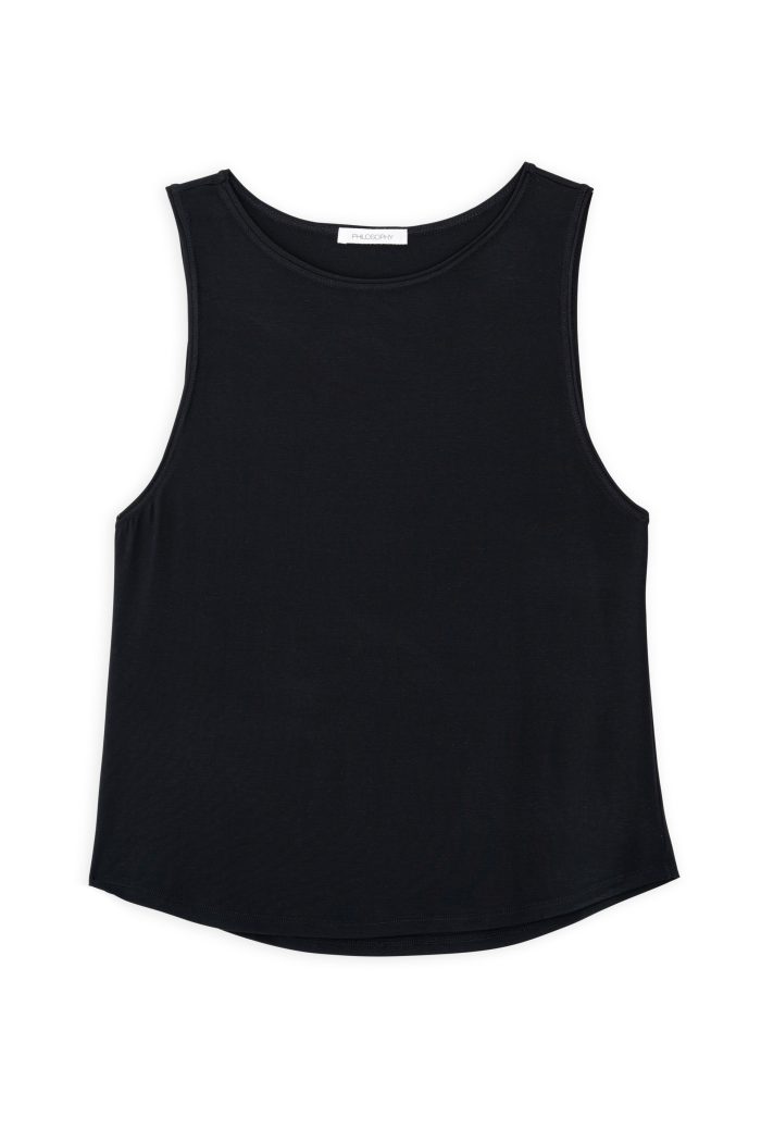 PHILOSOPHY LYOCELL JERSEY CROPPED TOP