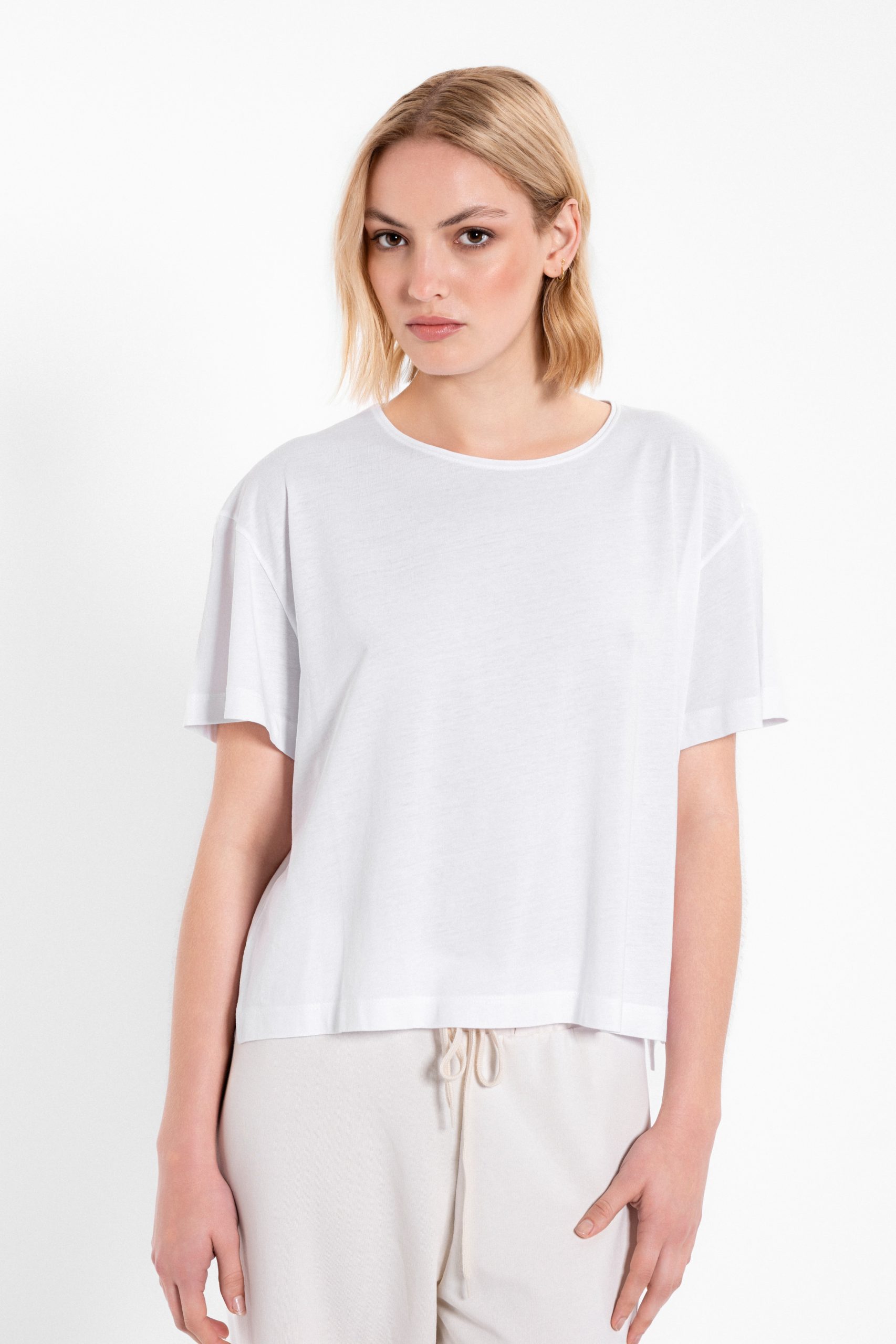 PHILOSOPHY ORGANIC JERSEY CROPPED T-SHIRT