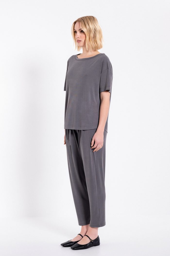 PHILOSOPHY RIB SANDWASHED SHORT SLEEVE TOP