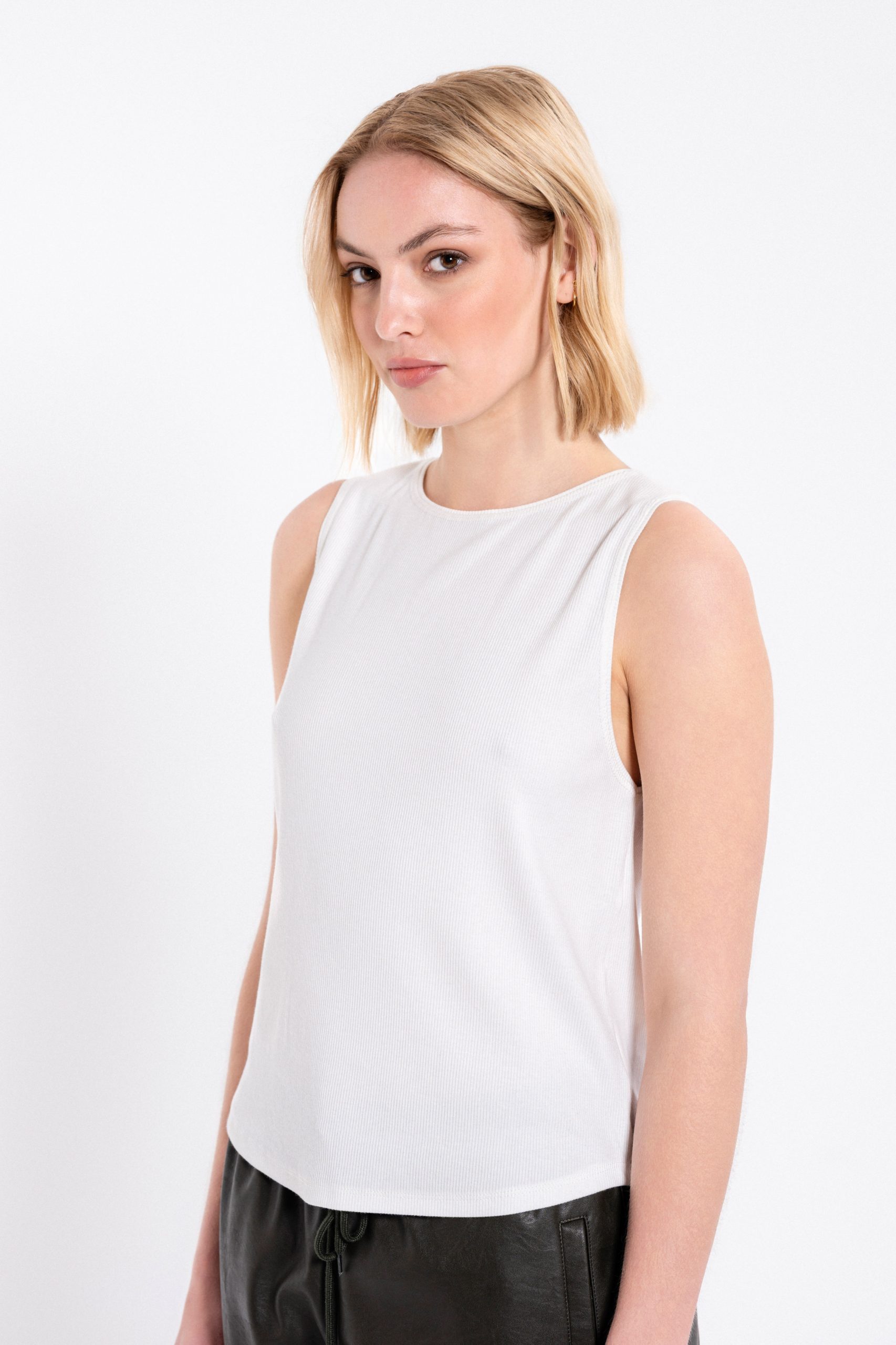 PHILOSOPHY RIB CROPPED TOP