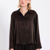 PHILOSOPHY CUPRO VISCOSE CROPPED SHIRT