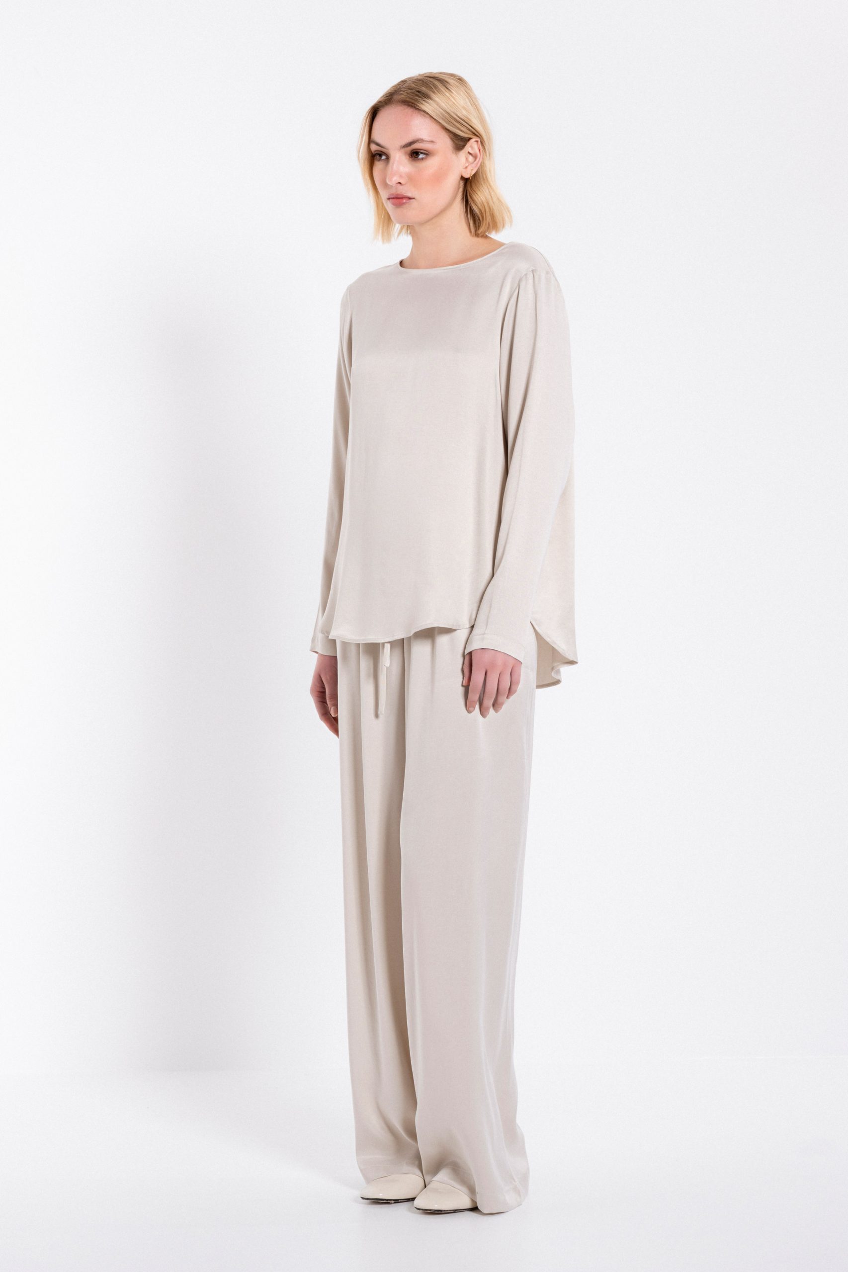PHILOSOPHY CUPRO VISCOSE LONG BLOUSE