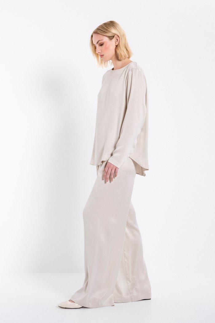 PHILOSOPHY CUPRO VISCOSE LONG BLOUSE