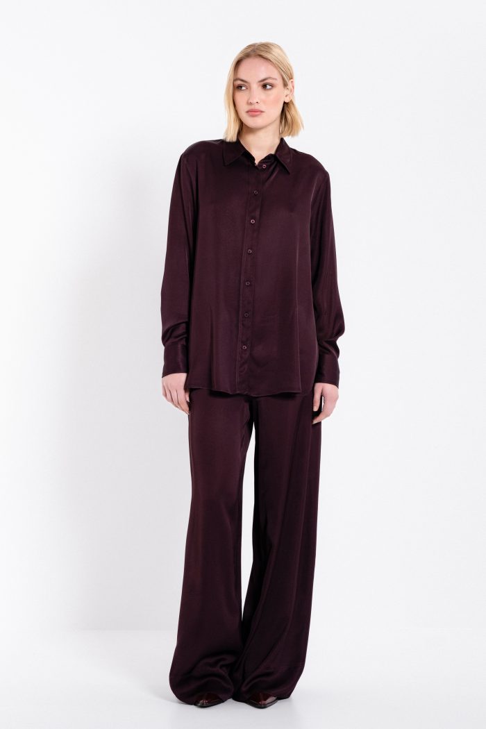 PHILOSOPHY SATIN ECOVERO WIDE LEG PANTS