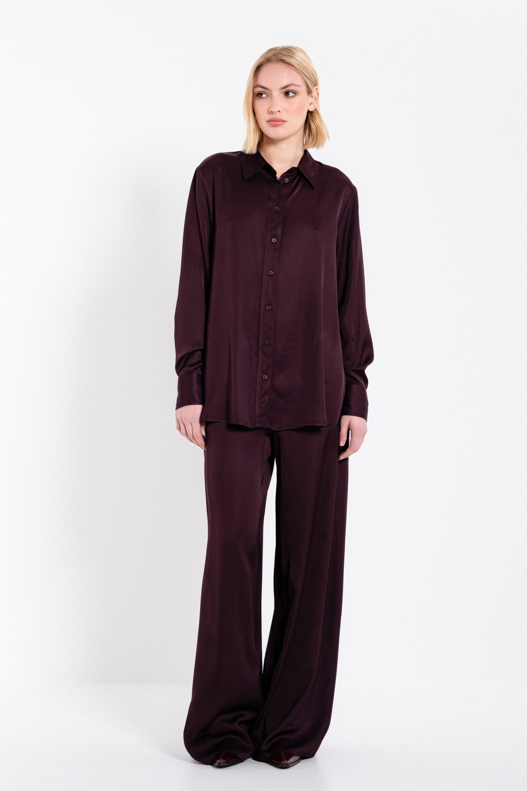 PHILOSOPHY SATIN ECOVERO WIDE LEG PANTS