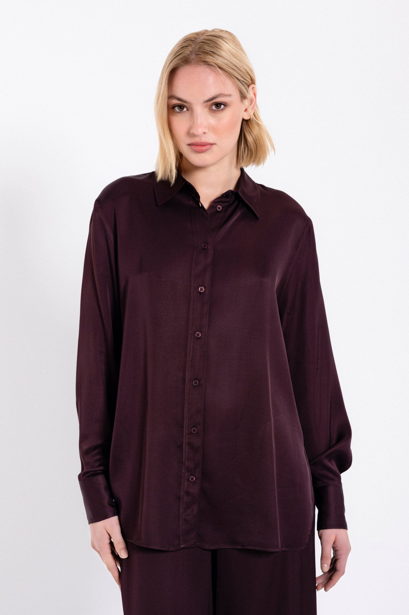 PHILOSOPHY SATIN ECOVERO OVERSIZED SHIRT