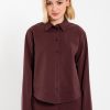 PHILOSOPHY TWILL STRECH CROPPED SHIRT