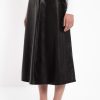 PHILOSOPHY LEATHER MIDI SKIRT