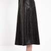 PHILOSOPHY LEATHER MIDI SKIRT