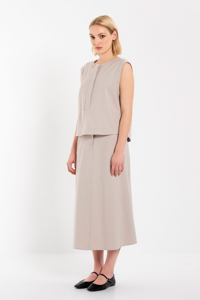 PHILOSOPHY TWILL T/R CROPPED TOP