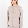 PHILOSOPHY TWILL T/R CROPPED SHIRT