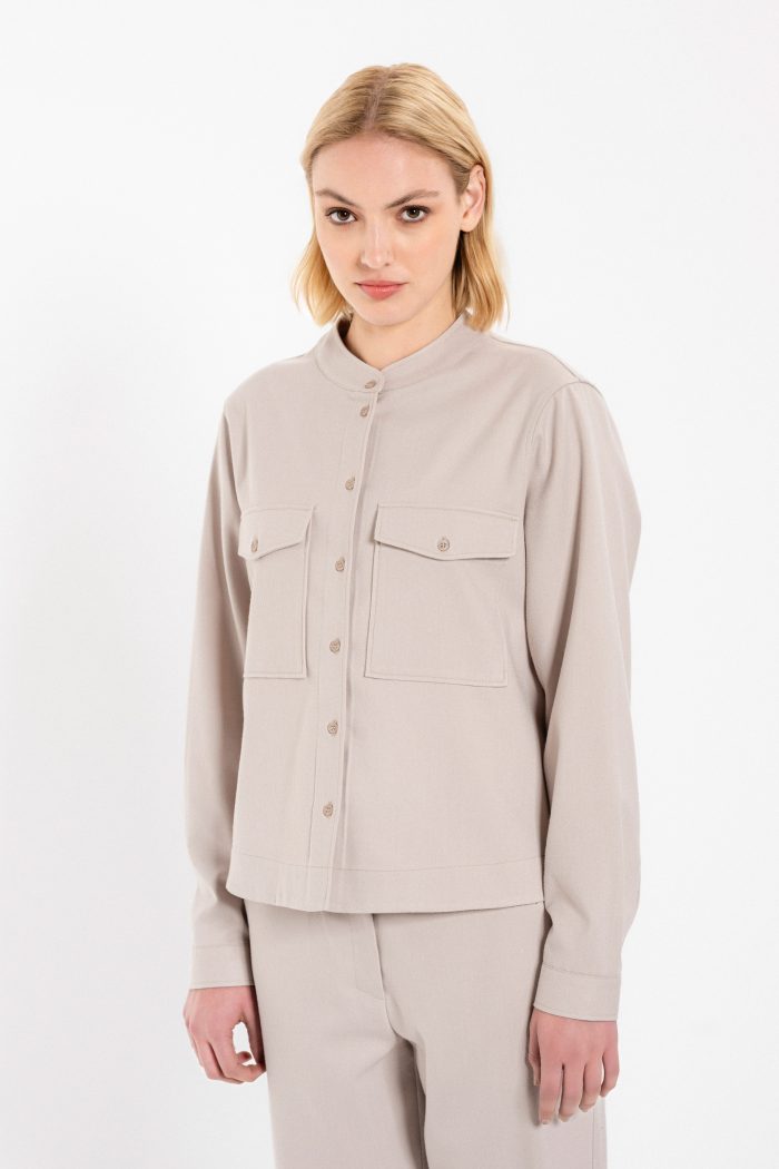 PHILOSOPHY TWILL T/R CROPPED SHIRT