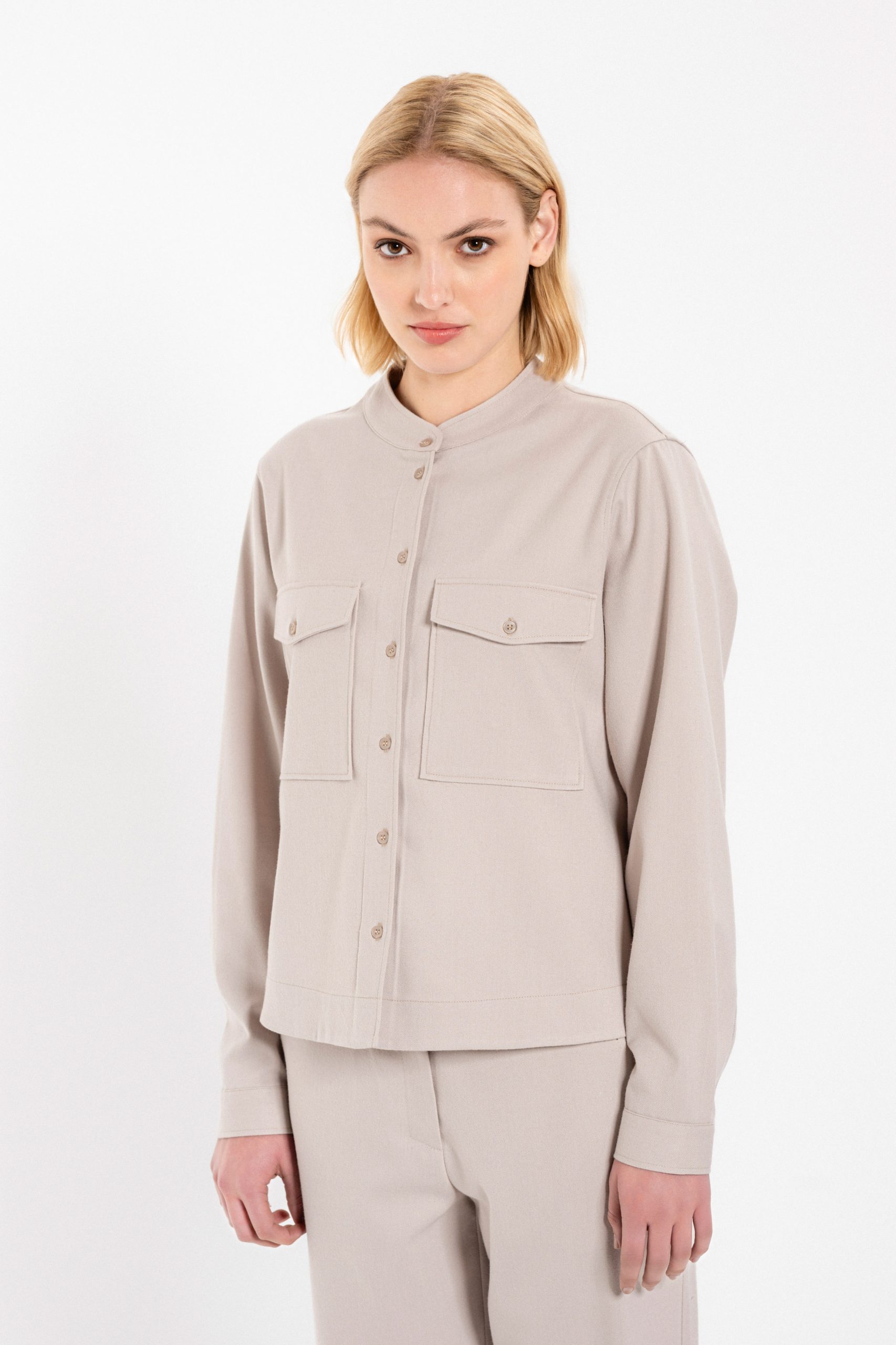 PHILOSOPHY TWILL T/R CROPPED SHIRT