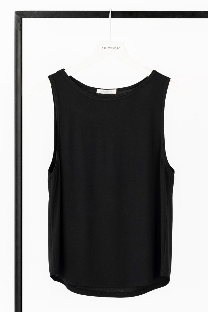 PHILOSOPHY LYOCELL JERSEY CROPPED TOP