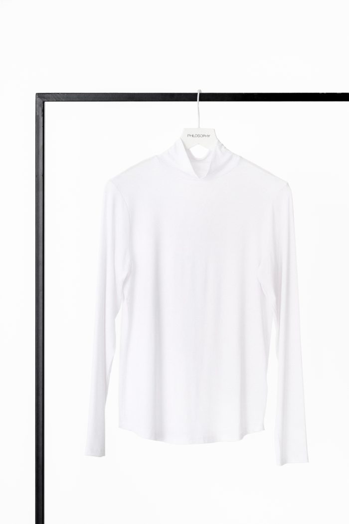 PHILOSOPHY LYOCELL JERSEY TURTLNECK TOP