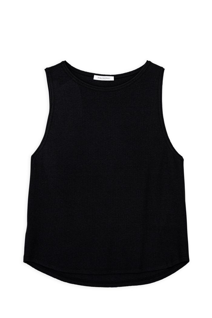 PHILOSOPHY RIB CROPPED TOP