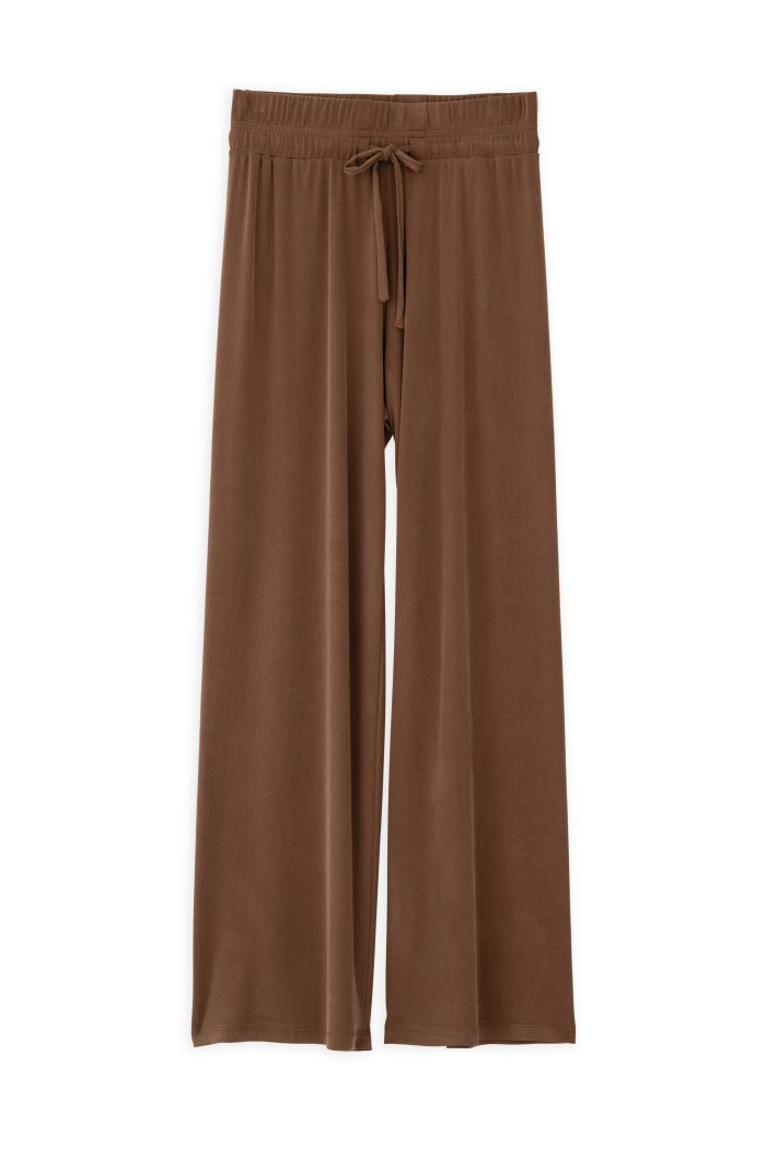 PHILOSOPHY RIB SANDWASHED WIDE LEG  PANTS