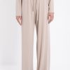 PHILOSOPHY RIB SANDWASHED WIDE LEG  PANTS