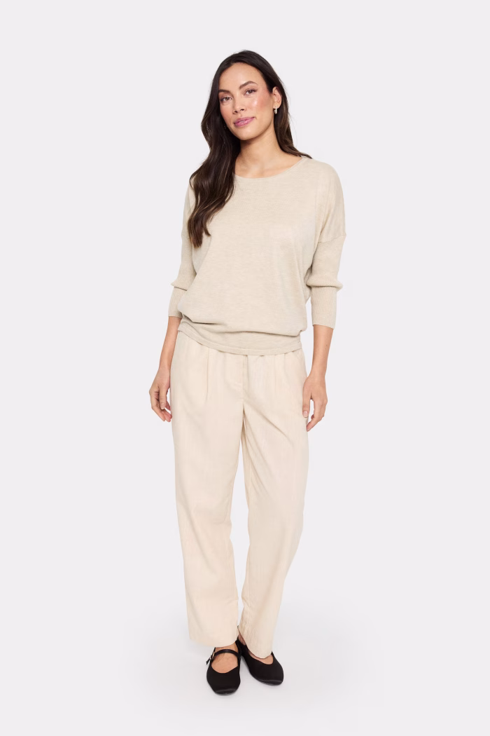 SAINT TROPEZ MILA SZ R-NECK PULLOVER