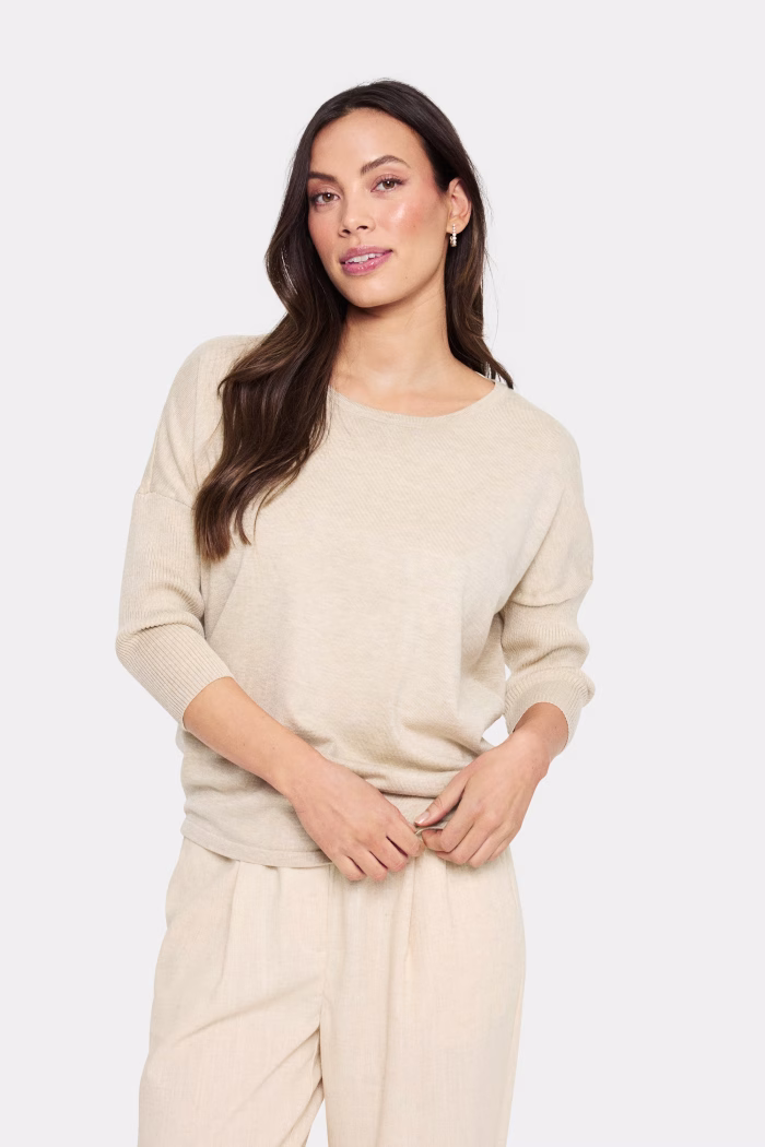 SAINT TROPEZ MILA SZ R-NECK PULLOVER