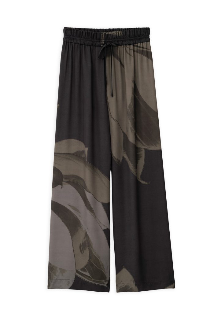 PHILOSOPHY SATIN PRINT WIDE LEG PANTS
