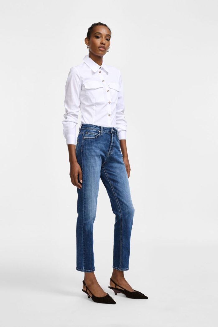 PLEASE STRAIGHT LEG JEANS LIGH WASH
