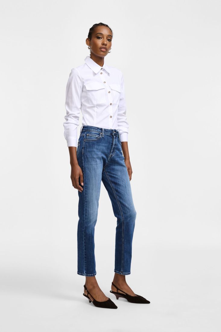 PLEASE STRAIGHT LEG JEANS LIGH WASH