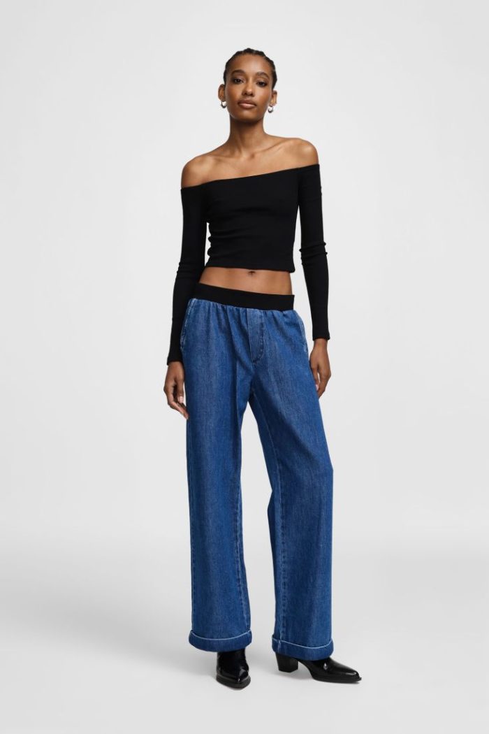 PLEASE WIDE LEG JEANS