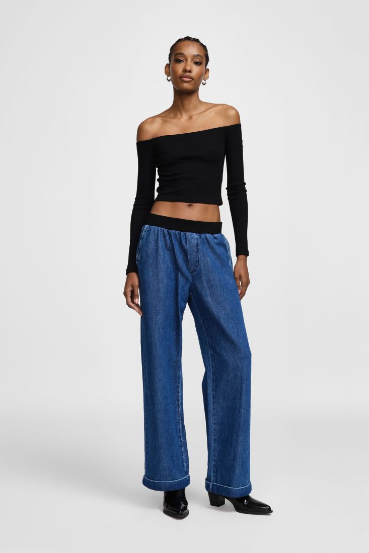 PLEASE WIDE LEG JEANS