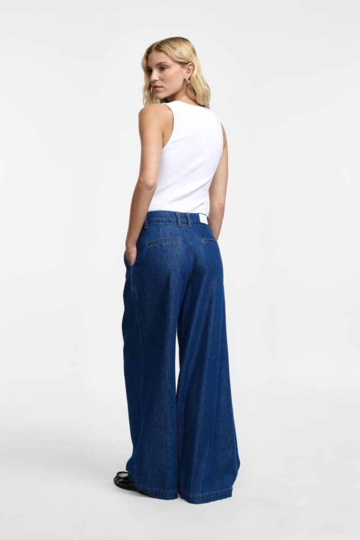 PLEASE WIDE LEG JEANS WITH HIGH WAIST P3JVDINC91