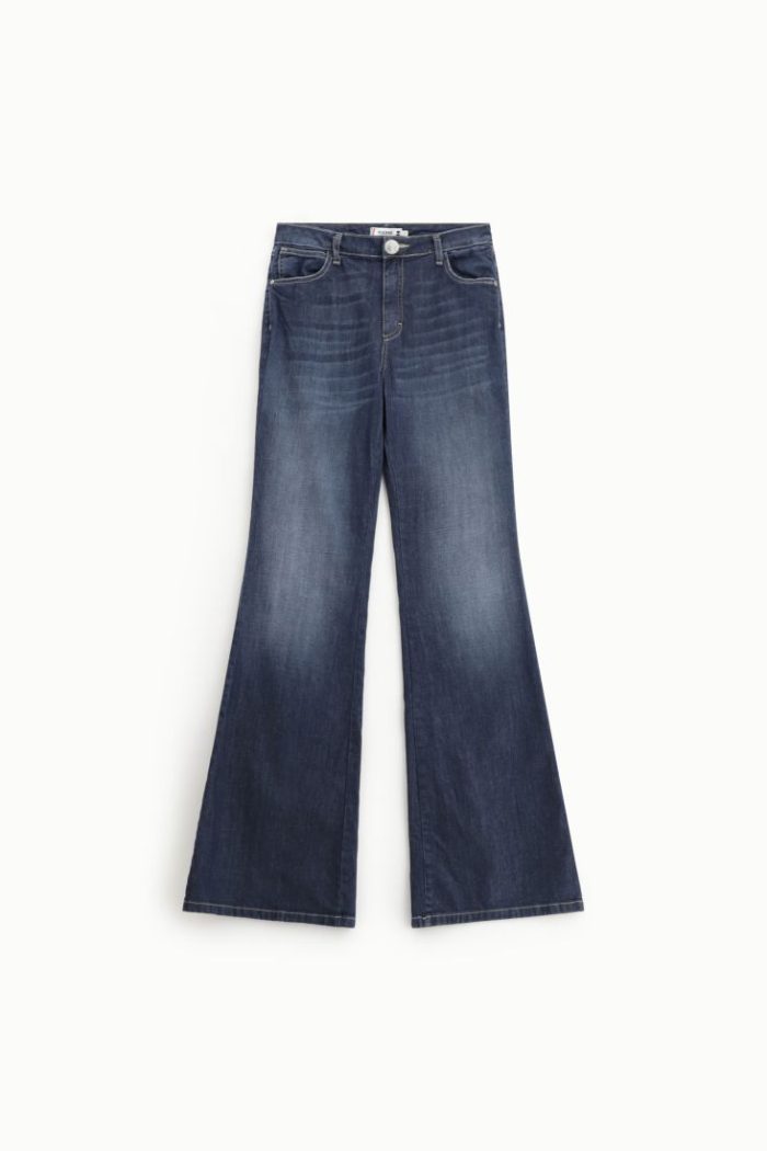 PLEASE HIGH WAIST FLARE LEG JEANS