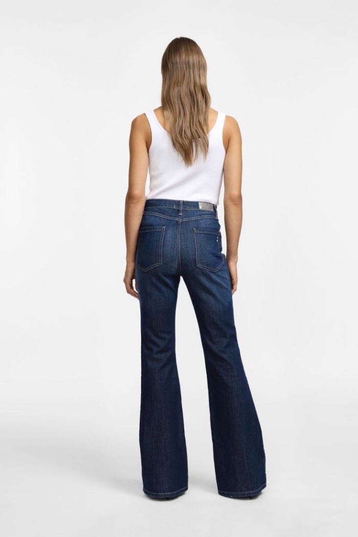 PLEASE HIGH WAIST FLARE LEG JEANS