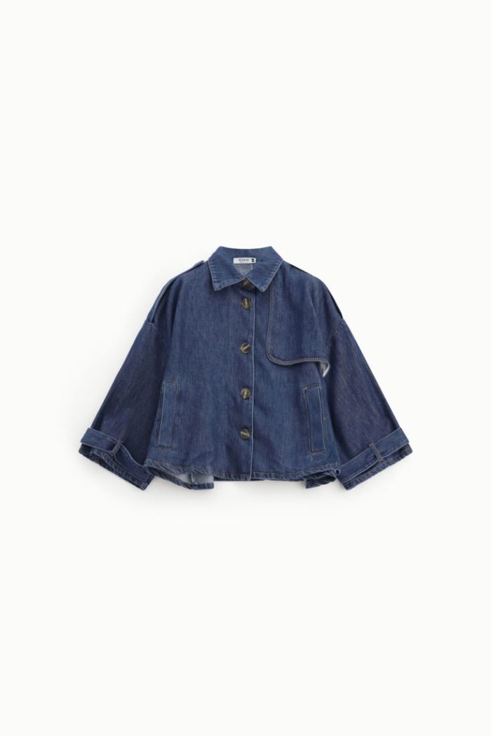 PLEASE DENIM JACKET WITH FRONT BUTTONS
