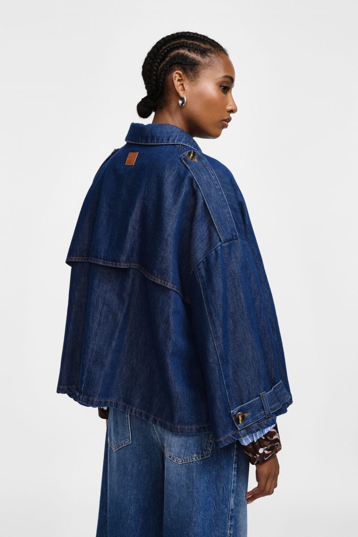 PLEASE DENIM JACKET WITH FRONT BUTTONS