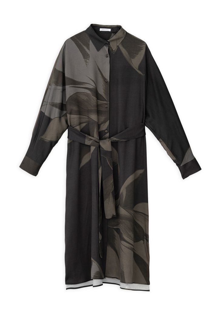 PHILOSOPHY  SATIN PRINT SHIRTDRESS