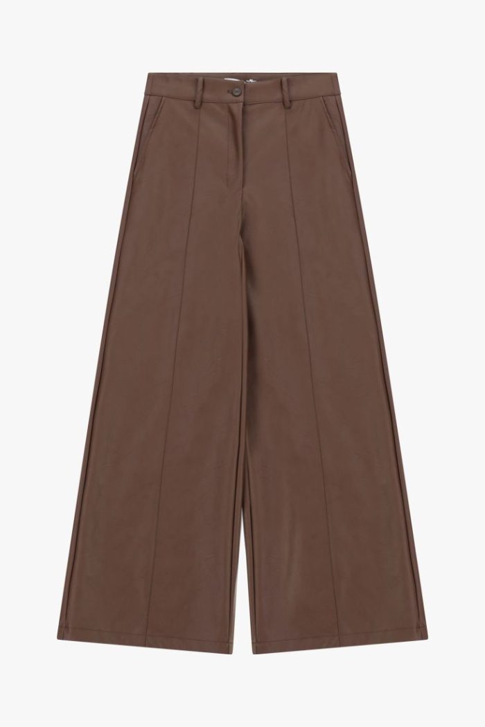 PLEASE TROUSERS PALAZZO HIGH-RISE  WITH FRONT PLEATS