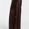 PLEASE TROUSERS PALAZZO HIGH-RISE  WITH FRONT PLEATS