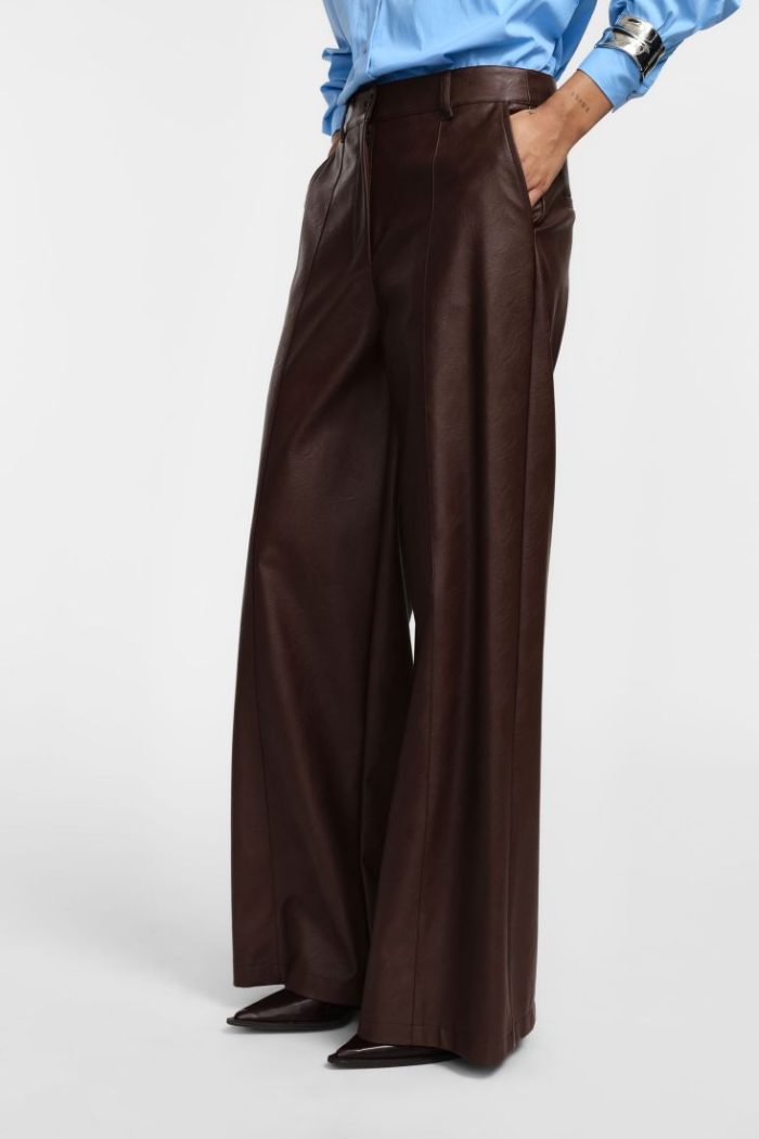 PLEASE TROUSERS PALAZZO HIGH-RISE  WITH FRONT PLEATS