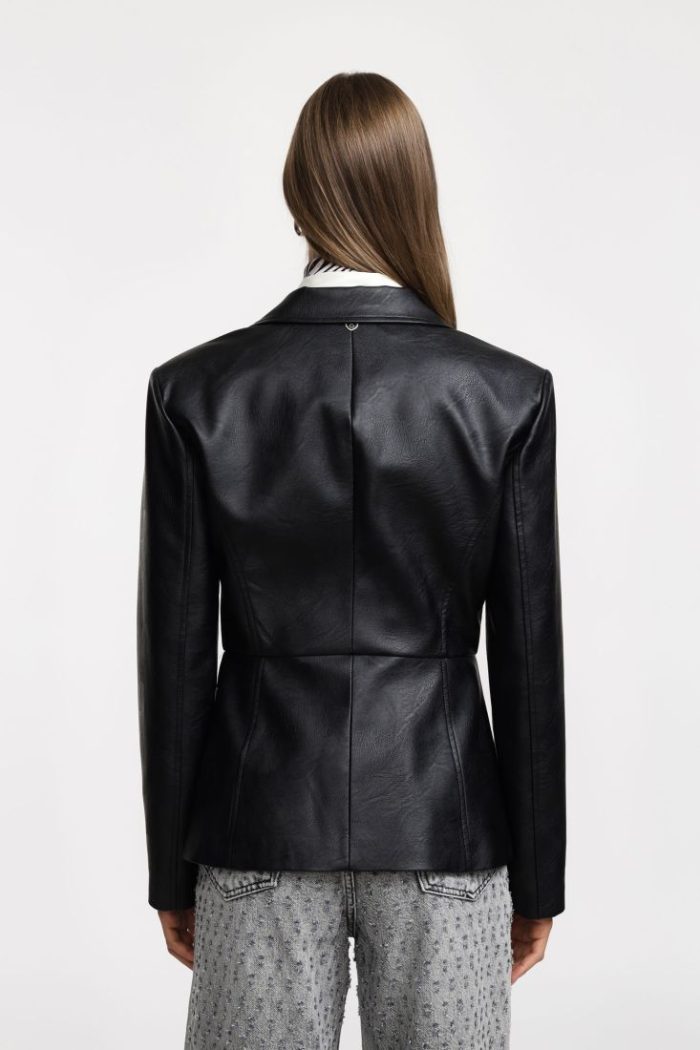 PLEASE FAUX LEATHER BLAZER J0LHHA4000